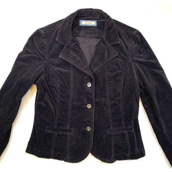 Jordache Jacket Womens L Corduroy Crop Blazer‎ Vintage Button Night Out Date - Picture 1 of 7